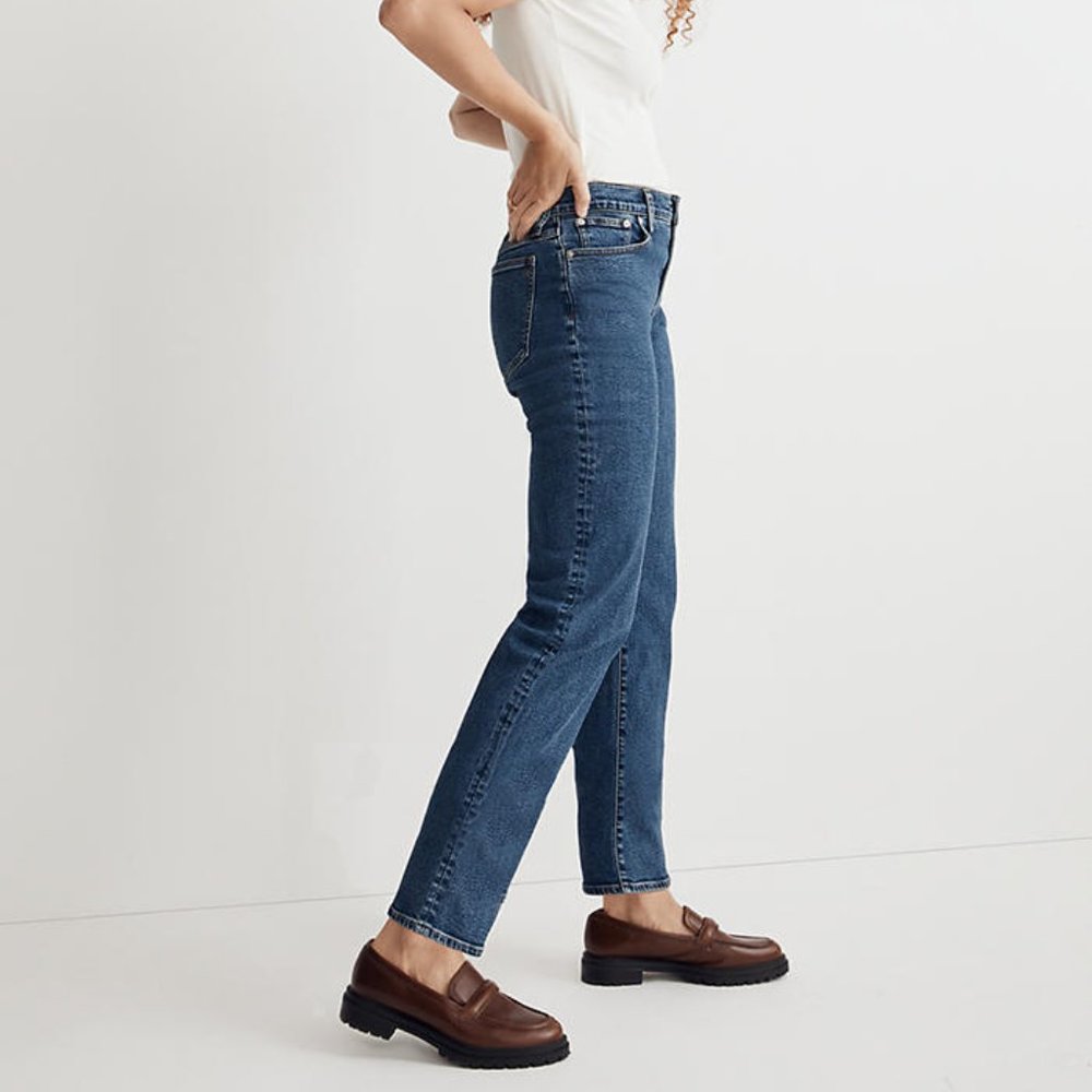 NWT: The Perfect Vintage Straight Jean in Bright Indigo Wash: Instacozy Edition